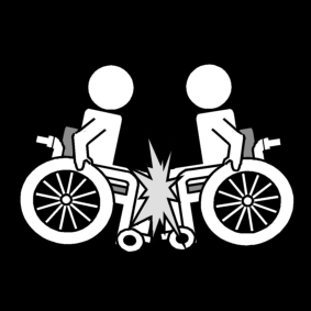 rolstoel botst